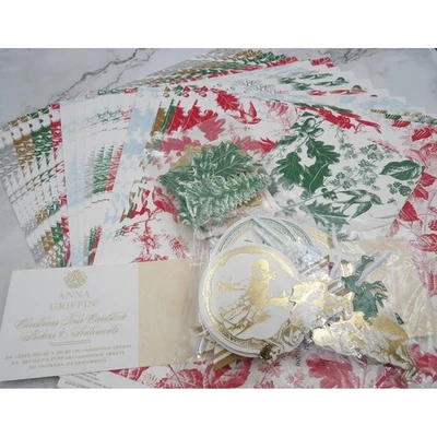 Anna Griffin CHISTMAS TOILE Cardstock, Embellishment Stickers, Sentiments - Image 1 of 2