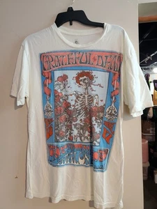 Camiseta Grateful Dead 2010 Bertha Mouse Kelley Calavera Rosas Talla M Beige. - Imagen 1 de 16