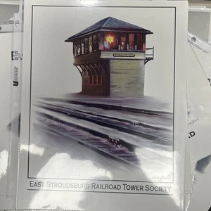 DL&W Tower East Stroudsburg Pennsylvania Original Art Print Tower Society - Picture 1 of 1
