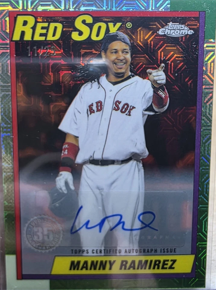 Atualização Topps 2025 #U90C-38 Manny Ramirez 1990 pacote prata cromado laranja #/25 - Imagem 1 de 2