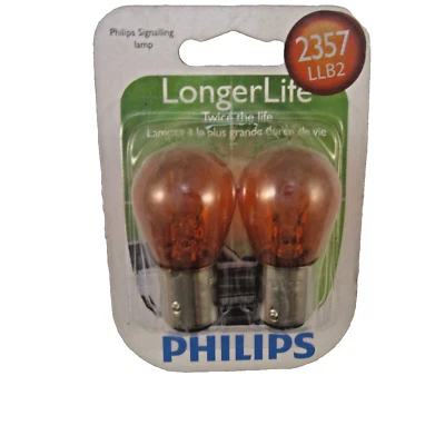 Philips LongerLife 2357LLB2 Duas Lâmpadas Substituição de Luz de Sinalização Fabricante de Equipamento Original - Imagem 1 de 4