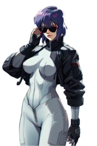 Major Kusanagi Waifu Ghost in the Shell Weatherproof Anime Sticker 6" Car Decal - Picture 1 of 1
