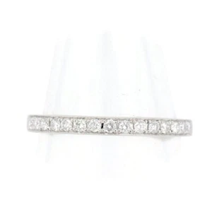 Vendome Aoyama Half Eternity Diamond Ring 0.20ct US Size 5.75 Platinum 950 - Picture 1 of 9
