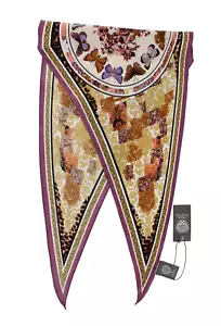 Nueva bufanda de pañuelo Vince Camuto Splendor & Opulence 100 % seda nueva con etiquetas #VC2309 - Imagen 1 de 1