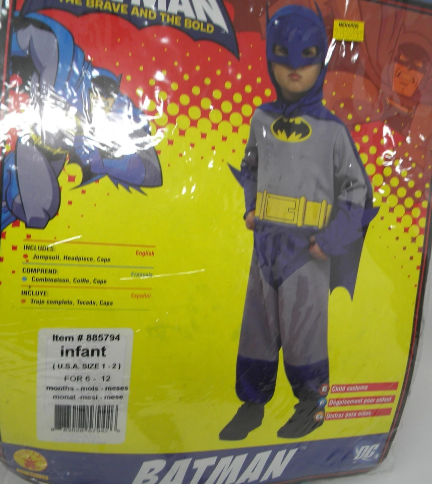  Batman The Brave And The Bold Halloween Infant Costume 6-12 mths - Image 1 of 1