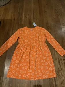Girl’s CAT & JACK Orange PUMPKIN Dress - Size 16/18 - NWT - Picture 1 of 2