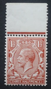 GB SG362wj 1 1/2d rotbraun Rückseite Wasserzeichen marginal postfrisch schönes Beispiel CV 70€ - Bild 1 von 2