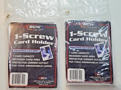New BCW Super Thick Card 120pt Holder One Screwdown 5 count lot - Image 1 of 4
