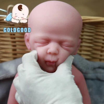 Muñeca de silicona floja de cuerpo completo recién nacido bebé niño renacido de silicona de 18,5" para dormir Foto 1 de 4