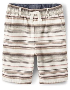 Gymboree Boys 6 Safari Striped Shorts NWT 2023 Rayon Linen - Picture 1 of 3