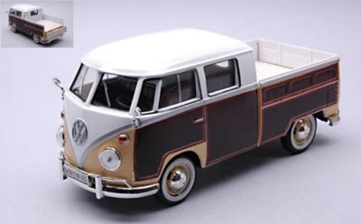 MODELLINO FURGONE STATICO DIECAST VW TYPE 2 T1 PICK UP MARRONE SCALA 1:24 - Immagine 1 di 2