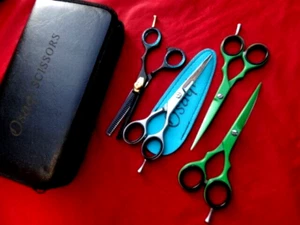 4 x 5.5" Pet Grooming Scissors,Thinning ,Upward & Downward Curved dog/cat + Case - Bild 1 von 12
