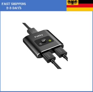HDMI Switch HDMI Splitter, Aluminum Bidirectional HDMI Switch 2 in 1 Out or 1 - Bild 1 von 7