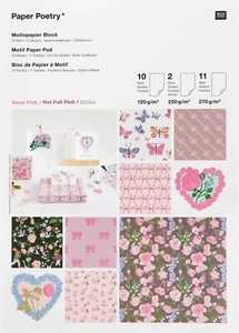 Rico Design Bastelpapier-Block "La Vie En Rose" 23 Blatt 21x29.5cm Scrapbooking - Bild 1 von 10