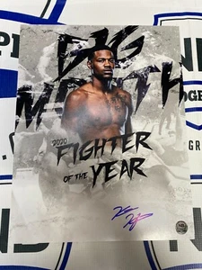 Kevin Holland "Big Mouth" UFC MMA Fighter of the Year 11x14 Photo NB Autos COA - Picture 1 of 8