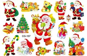 Weihnachten temporäres Körper Tattoo Weihnachten Weihnachtsmann Süßigkeiten Geschenke Teddy Glocken #157 - Bild 1 von 1