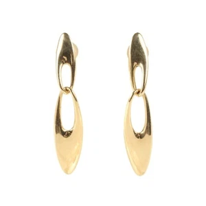 Georg Jensen 1500 Yellow Gold 18K Dangle Long Earrings 1.50 inches - Picture 1 of 5