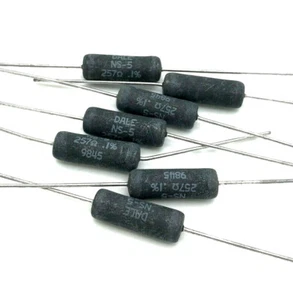 5 x DALE NS-5 Draht-Widerstände Power Resistors 0,1% / 257Ohm NOS - Picture 1 of 1