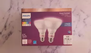 4PACK OF 2 BULBS Philips Smart Wi-Fi Full Color LED Flood Light Light Bulb - Picture 1 of 2