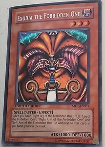 YUGIOH : EXODIA THE FORBIDDEN ONE!! MC1-EN001 LIMITED EDITION SECRET RARE HOLO - Picture 1 of 2