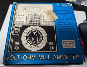 Nuevo de Lote Antiguo Sears 345194 voltios-ohmiliametros (VOM) modelo SP-140, impecable, ¡ver fotos! - Imagen 1 de 8