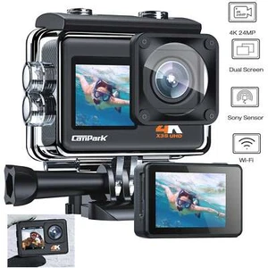 Campark 4K 24MP Dual Screen Action Camera Waterproof EIS WIFI Underwater Camera - Picture 1 of 8