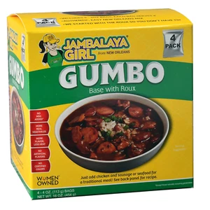 Jambalaya Girl Gumbo Base with Roux, New Orleans Soup Mix, 4 Oz (4 Pack) - Picture 1 of 12
