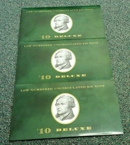 (3) 1999 $10 SET FRN LOW SERIAL #2510 BOSTON, NEW YORK, & RICHMOND (478) - Picture 1 of 3