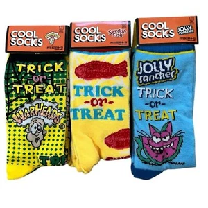 Coole Socken Süßigkeiten 6 Paar Neu mit Etikett Sprengköpfe schwedische Fische lustiger Rancher Halloween - Bild 1 von 5