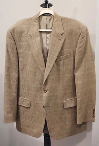 Lauren Ralph Lauren Men's Tan/Brown/Blue Herringbone Blazer Size 46R - Picture 1 of 10