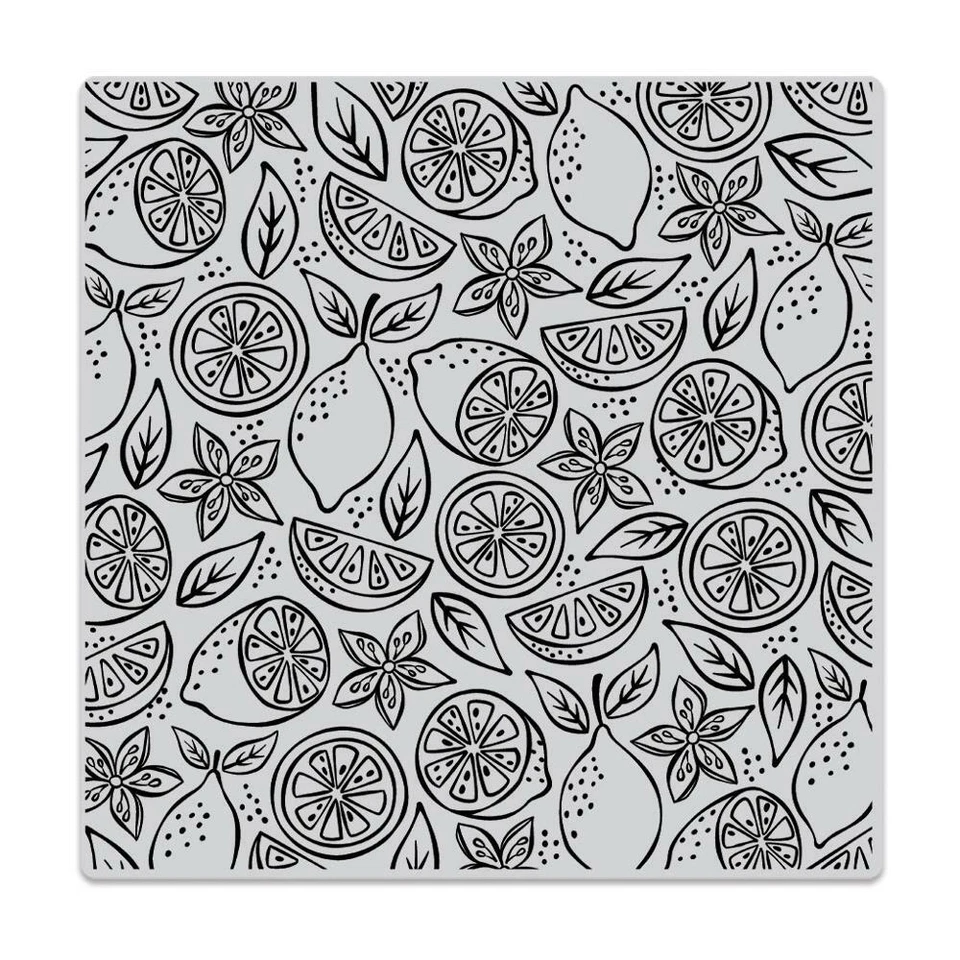 Hero Arts Fresh Citrus Bold Prints Cling Rubber Stamp Background Lemon Lime