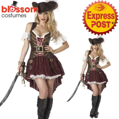 C624 Sexy Swashbuckler Pirata Mujer Halloween Vestido Elegante Disfraz para Adulto Foto 1 de 2