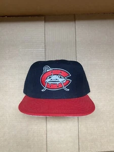 Vtg Carolina Mudcats Fitted Hat Cap New Era Pro Model 7 1/4 MILB USA Wool Red - Picture 1 of 6
