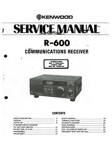 Service Manual-Anleitung für Kenwood R-600 