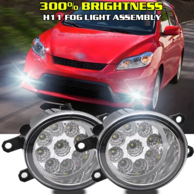 Pair Front Bumper Fog Light Lamp Replacement For Toyota Matrix 2009 - 2013 - Image 1 of 4