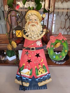 Grandeur Noel 251/4" Holz Weihnachtsmann Collectors Edition Weihnachtsfigur Dekoration - Bild 1 von 20