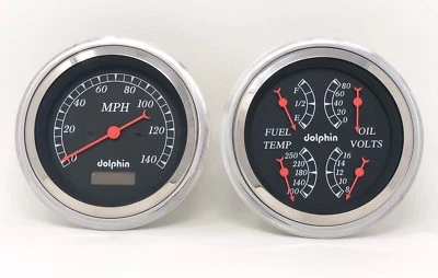 1947 1948 1949 1950 1951 1952 1953 GMC Truck 5" calibre tablero conjunto negro Foto 1 de 4