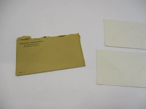 1957 US Silver Proof Set Coin Mint OGP Flat Pack Envelope Only, No Coins, VGC Cover