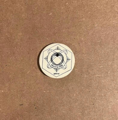 Peter Gabriel - [Security] Playtime 1988 RARE vintage tour button '82 - Image 1 of 2
