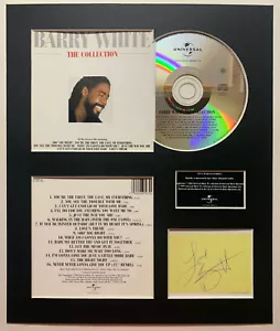 BARRY WHITE - Signed Autographed - THE COLLECTION - Album Display - Foto 1 di 1
