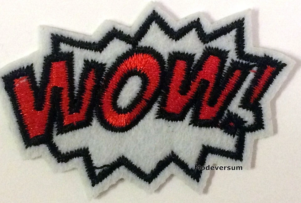 Bügelbild Aufbügler Aufnäher Patch Applikation Strass Paillette_Sticker_Wow - Bild 1 von 1