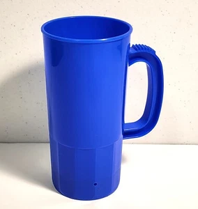 22 Oz Plastic Mug W/ Handle Made In USA Blue Color - Picture 1 of 5