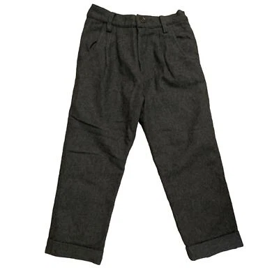 Rachel Riley Gray Wool Blend Pants Soft Trousers Pleats Pockets Girl Boy 5 - Image 1 of 4