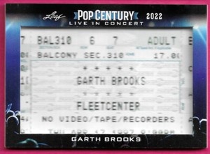 2022 Leaf Metal Pop Century GARTH BROOKS Live in Concert Ticket Relic #LIC-79
