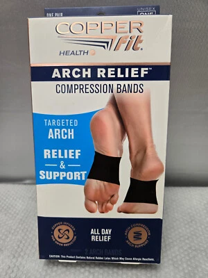 Copper Fit Copper Infused Arch Relief COMPRESSION BANDS One Size Fits Most - Image 1 of 4