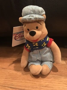 THE DISNEY STORE MBBP - CHOO CHOO POOH 8" BEANIE - MINI BEAN BAG PLUSH - WINNIE - Picture 1 of 1