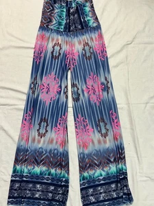 Uptown USA Large Wide Leg Hose Lounge Taille Boho Festival Hippie, Größe Small. 3G - Bild 1 von 7