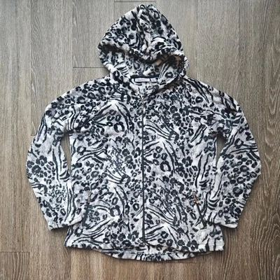 Jason Maxwell Mujer Felpa Polar Estampado Animal Cremallera Sudadera con Capucha Chaqueta PL Foto 1 de 4