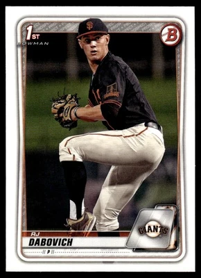 2020 Bowman Draft RJ Dabovich San Francisco Giants #BD-148 - Image 1 of 2
