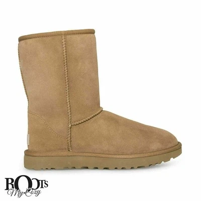 BOTAS UGG CLASSIC SHORT II GAMUZA CASTAÑO PIEL DE OVEJA IMPERMEABLES MUJER US 9 NUEVAS Foto 1 de 4